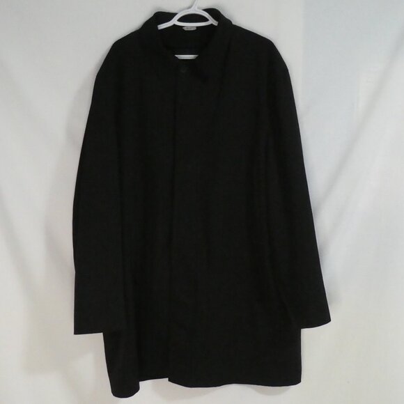 JONES NEW YORK | size 46 | Black Lined Button-Up Front Coat | Made In Canada - Picture 1 of 13
